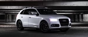 Превью обои audi q5, audi, автомобиль, белый, вид сбоку