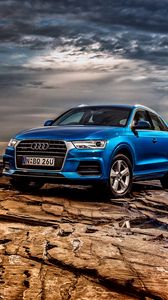 Превью обои audi q5, внедорожник, синий