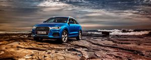 Превью обои audi q5, внедорожник, синий