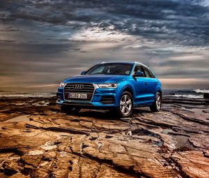 Превью обои audi q5, внедорожник, синий