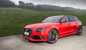 Превью обои audi, rs6, abt, универсал, 2013