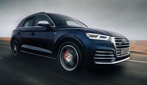 Превью обои audi sq5, audi, дорога, движение, скорость