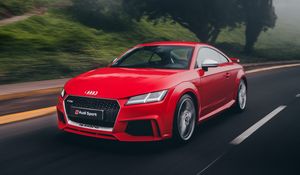 Превью обои audi tt, audi, спорткар, дорога, движение