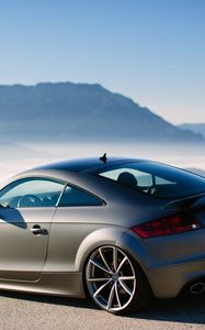 Превью обои audi tt, austria, туман, тюнинг, горы