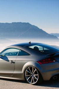 Превью обои audi tt, austria, туман, тюнинг, горы