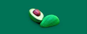 Превью обои авокадо, фрукт, экзотический, половина, зеленый