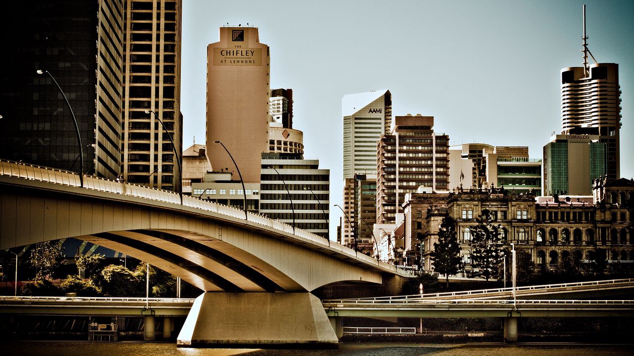 Обои австралия, мост, здания, река