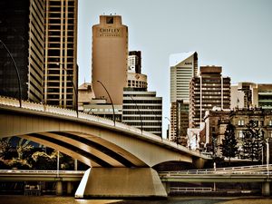 Превью обои австралия, мост, здания, река