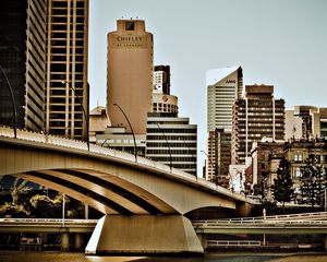 Превью обои австралия, мост, здания, река