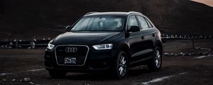 Превью обои авто, черный, вид сбоку