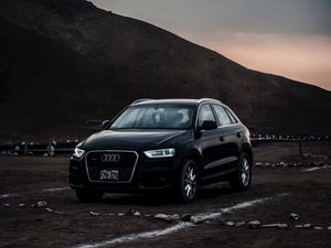 Превью обои авто, черный, вид сбоку