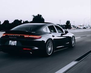 Превью обои авто, дорога, движение, стиль