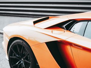 Превью обои авто, спорткар, вид сбоку, колесо