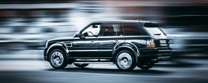 Превью обои авто, вид сбоку, движение, скорость