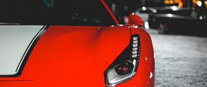 Превью обои авто, вид спереди, красный, спорткар