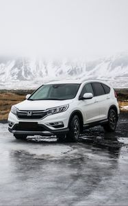 Превью обои авто, внедорожник, вид сбоку, белый