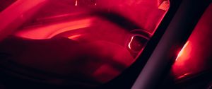 Превью обои автомобиль, дым, свет, красный