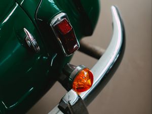 Превью обои автомобиль, фонари, ретро, винтаж, зеленый