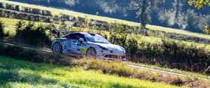 Превью обои автомобиль, спорткар, гонки, скорость, белый