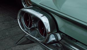 Превью обои автомобиль, старый, ретро, винтаж, фонарь, хром