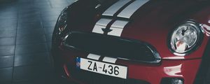 Превью обои автомобиль, вид спереди, фара