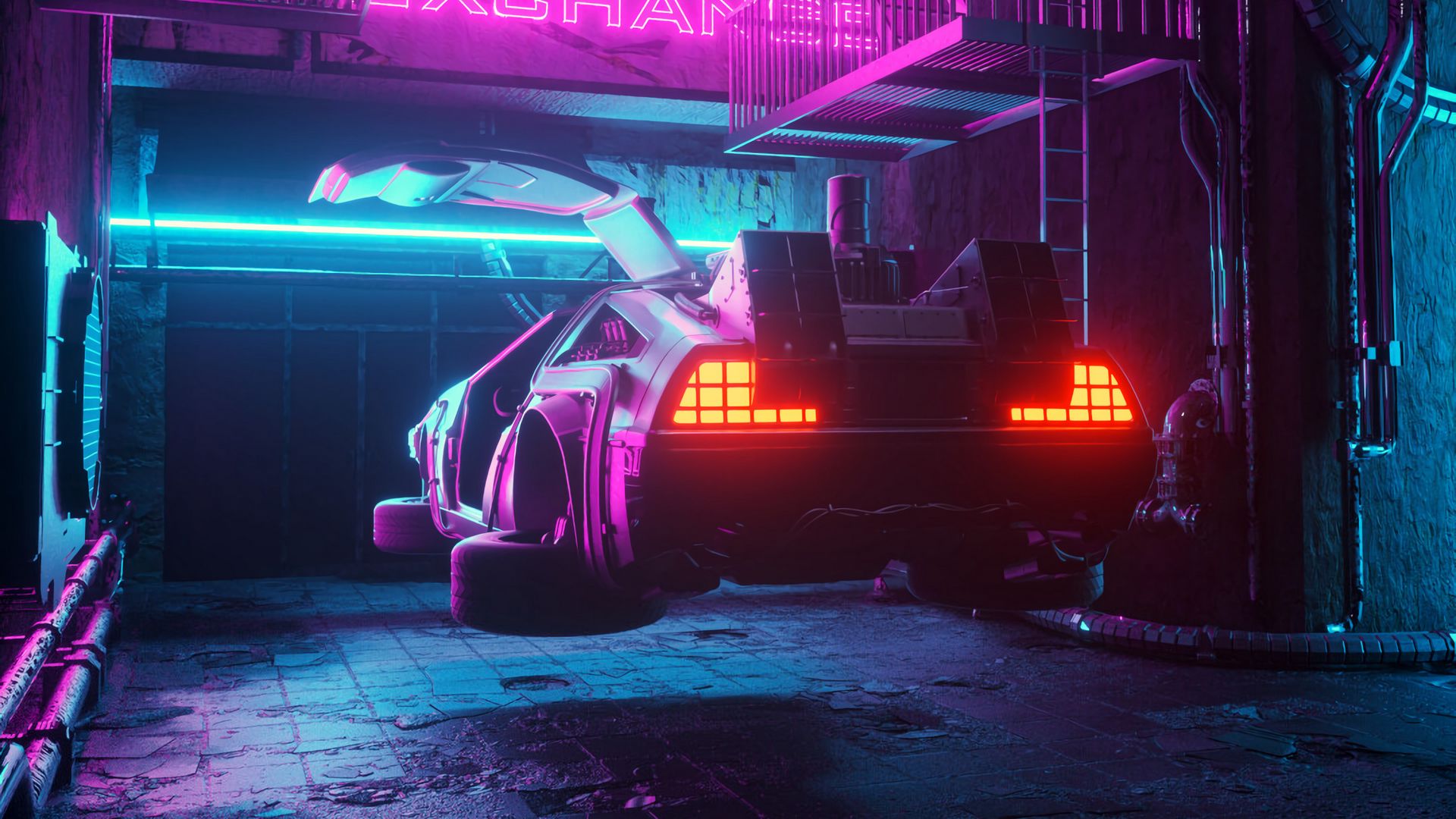 Cyberpunk Neon Abstract Wallpaper Colorful - KDE Store