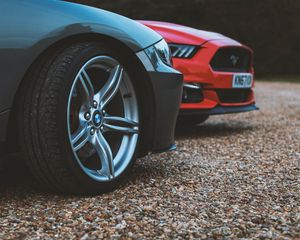 Превью обои автомобили, колесо, фары