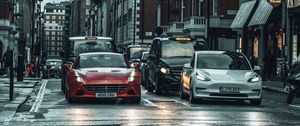 Превью обои автомобили, улица, город