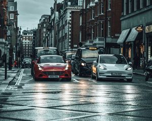 Превью обои автомобили, улица, город