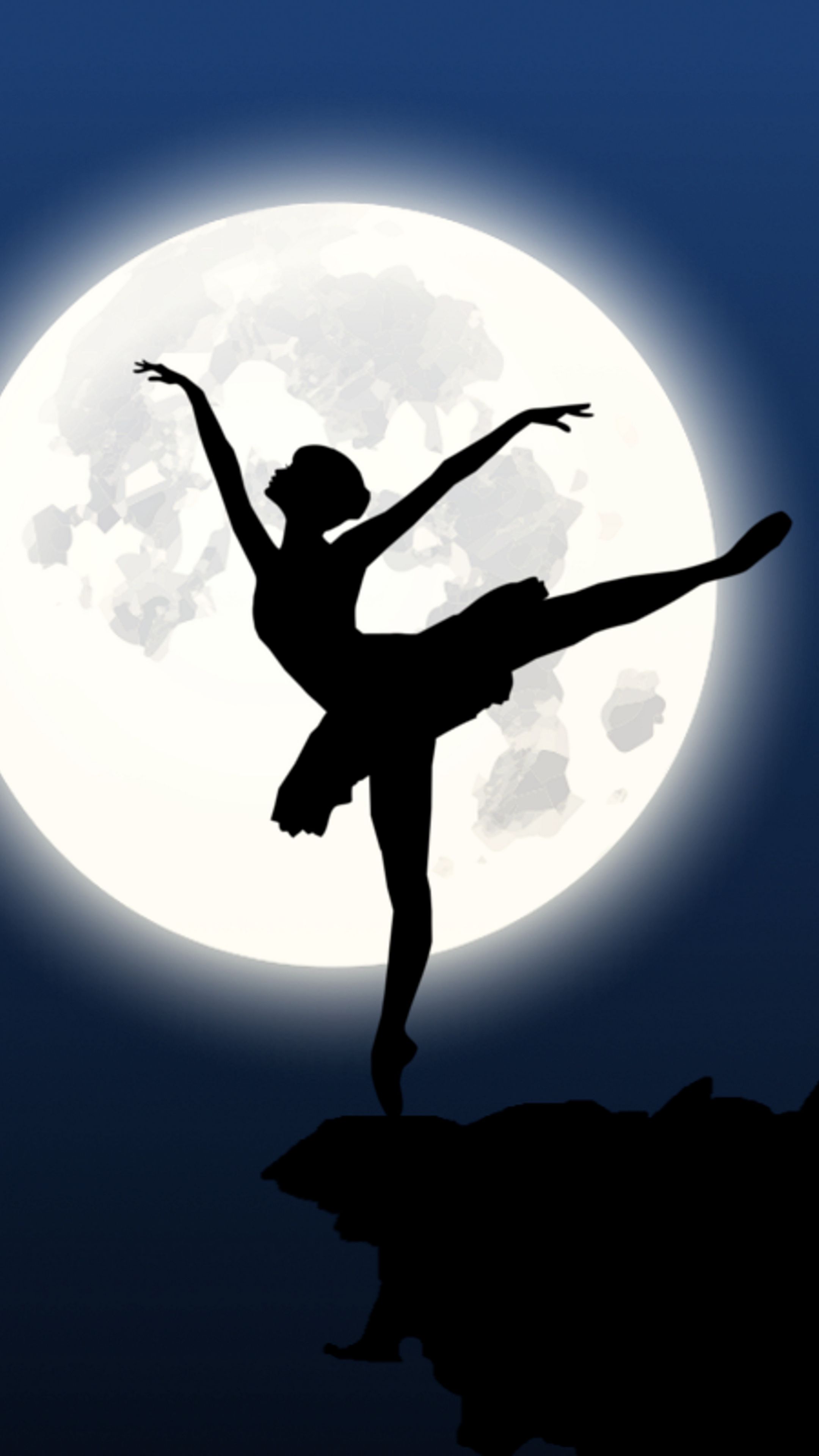 Девочка луна танцуй. Силуэт балерины. Красивый силуэт балерины. Лунный танец. Балерина рисунок.