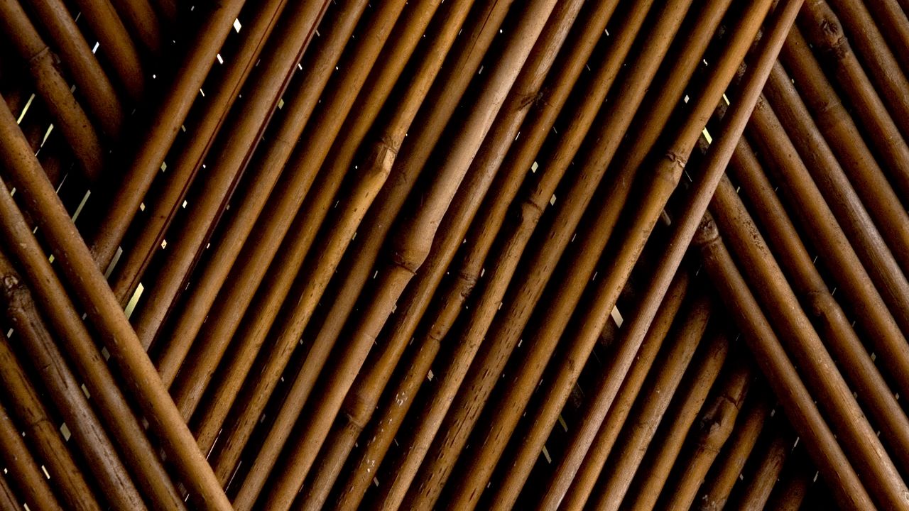 Обои бамбук, дерево, наклон, текстура, коричневый