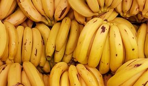 Превью обои бананы, фрукты, желтый, грозди