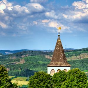 Превью обои башня, деревья, лес, природа