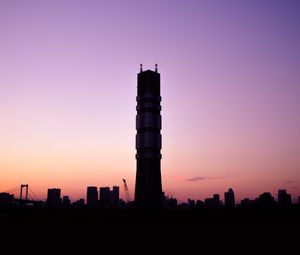 Превью обои башня, закат, небо