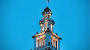 Превью обои башня, здание, архитектура, огни