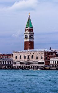 Превью обои башня, здания, вода, город, венеция