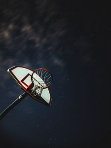 Превью обои баскетбол, баскетбольная сетка, баскетбольное кольцо, щит, звезды
