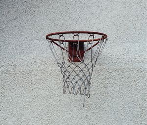 Превью обои баскетбол, баскетбольное кольцо, сетка, стена