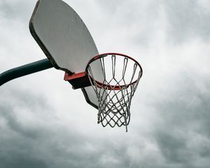 Превью обои баскетбол, сетка, баскетбольный щит, небо