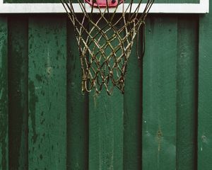 Превью обои баскетбольная сетка, стена, кольцо