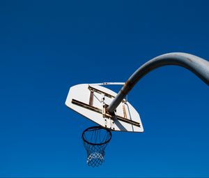 Превью обои баскетбольное кольцо, баскетбол, сетка, спорт, небо