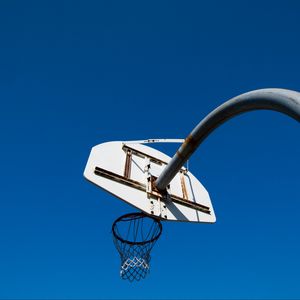 Превью обои баскетбольное кольцо, баскетбол, сетка, спорт, небо