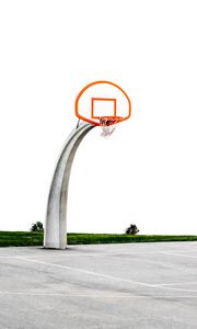 Превью обои баскетбольное кольцо, площадка, столб, баскетбол, спорт