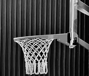 Превью обои баскетбольное кольцо, сетка, баскетбол, черно-белый, спорт