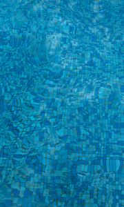 Превью обои бассейн, вода, волны, мозаика, искажение, текстура, синий