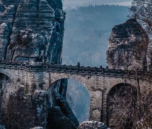 Превью обои бастай, скалы, мост, горы, германия