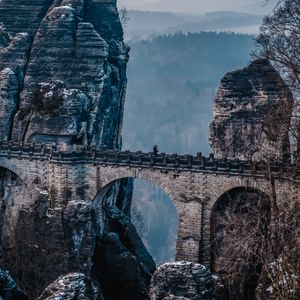 Превью обои бастай, скалы, мост, горы, германия