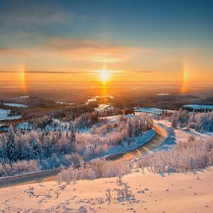 Превью обои белогорье, урал, зима, свет, пейзаж