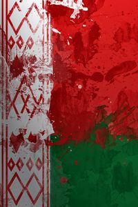 Превью обои белоруссия, флаг, краска, пятна, фон, стена