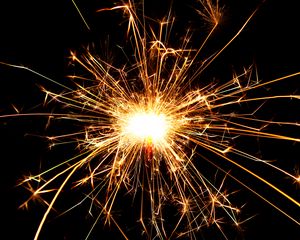 Превью обои бенгальский огонь, искры, блеск, яркий, свет